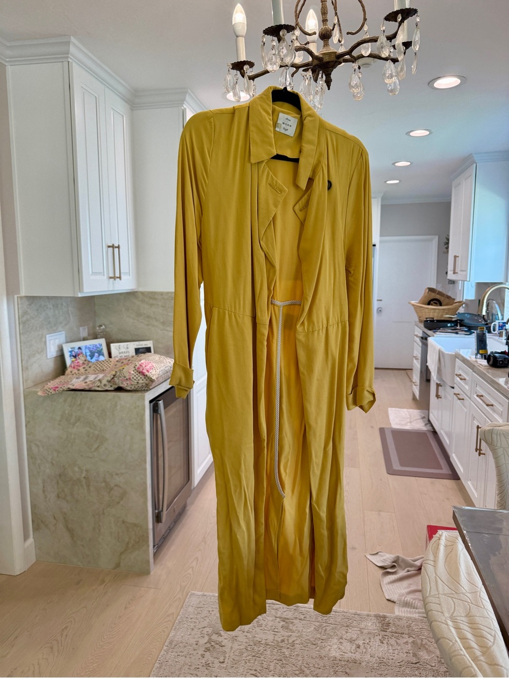 Mustard Long Sleeve Trench Coat